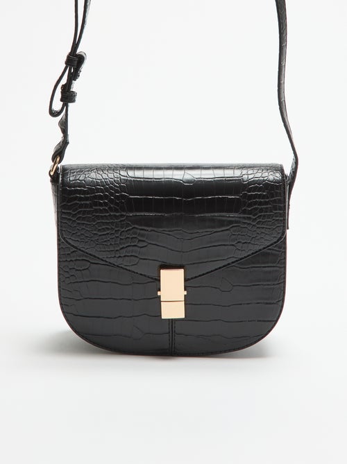 Bolso de mano de polipiel efecto cocodrilo - Kiabi
