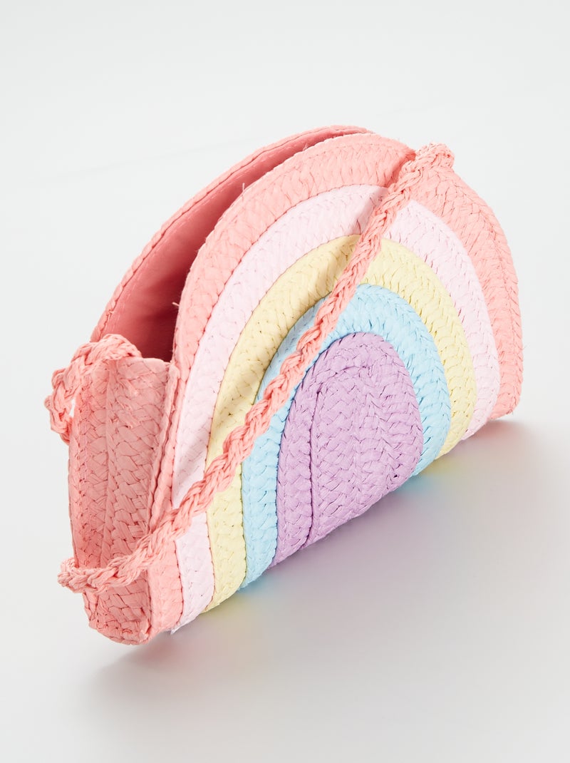 Bolso de paja 'arcoíris' multicolor - Kiabi