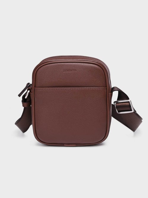 Bolso de piel para hombre con bandolera - AFIBEL - Kiabi