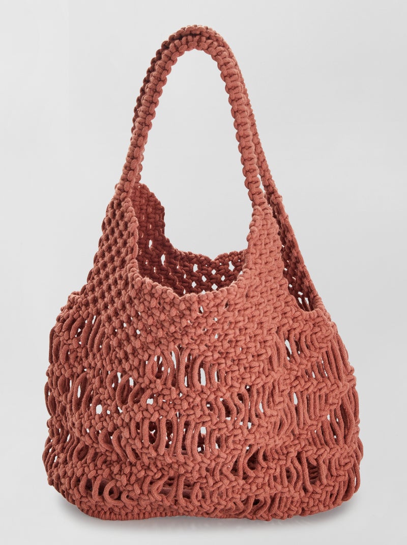 Bolso de punto de ganchillo ROJO - Kiabi