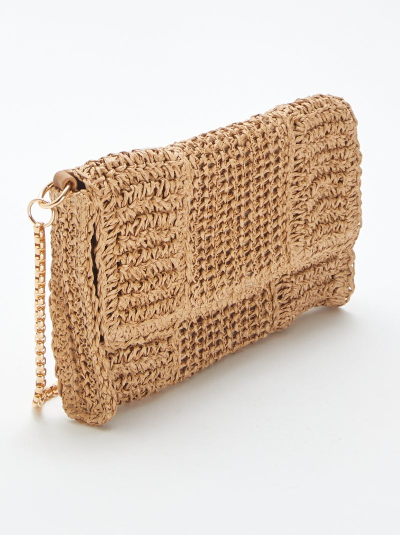 Bolso de rafia con bandolera MARRON - Kiabi