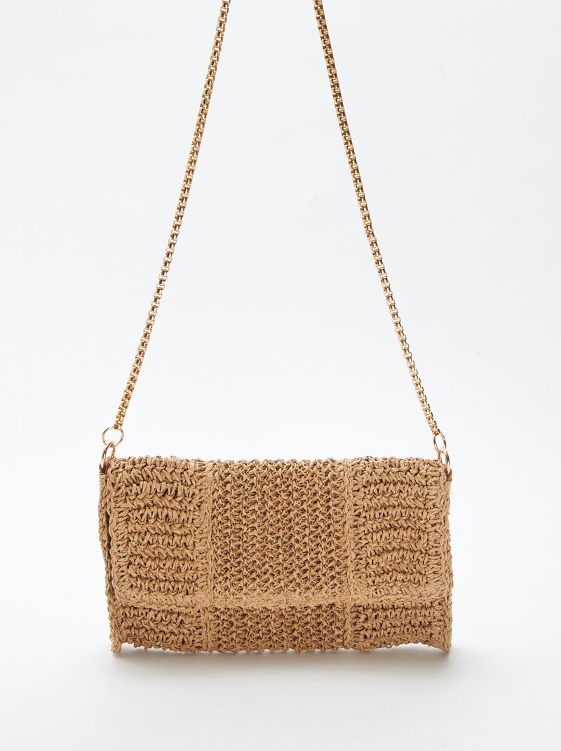 Bolso de rafia con bandolera MARRON - Kiabi