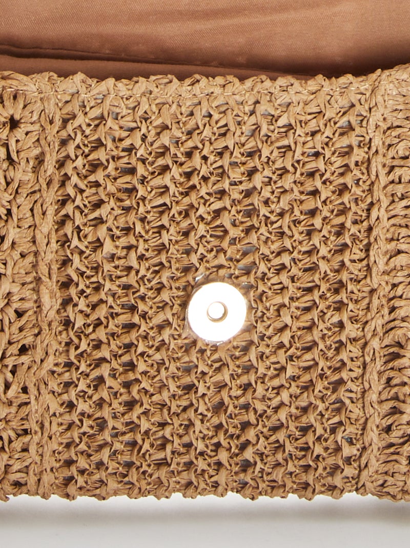 Bolso de rafia con bandolera MARRON - Kiabi