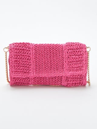 Bolso de rafia con bandolera
