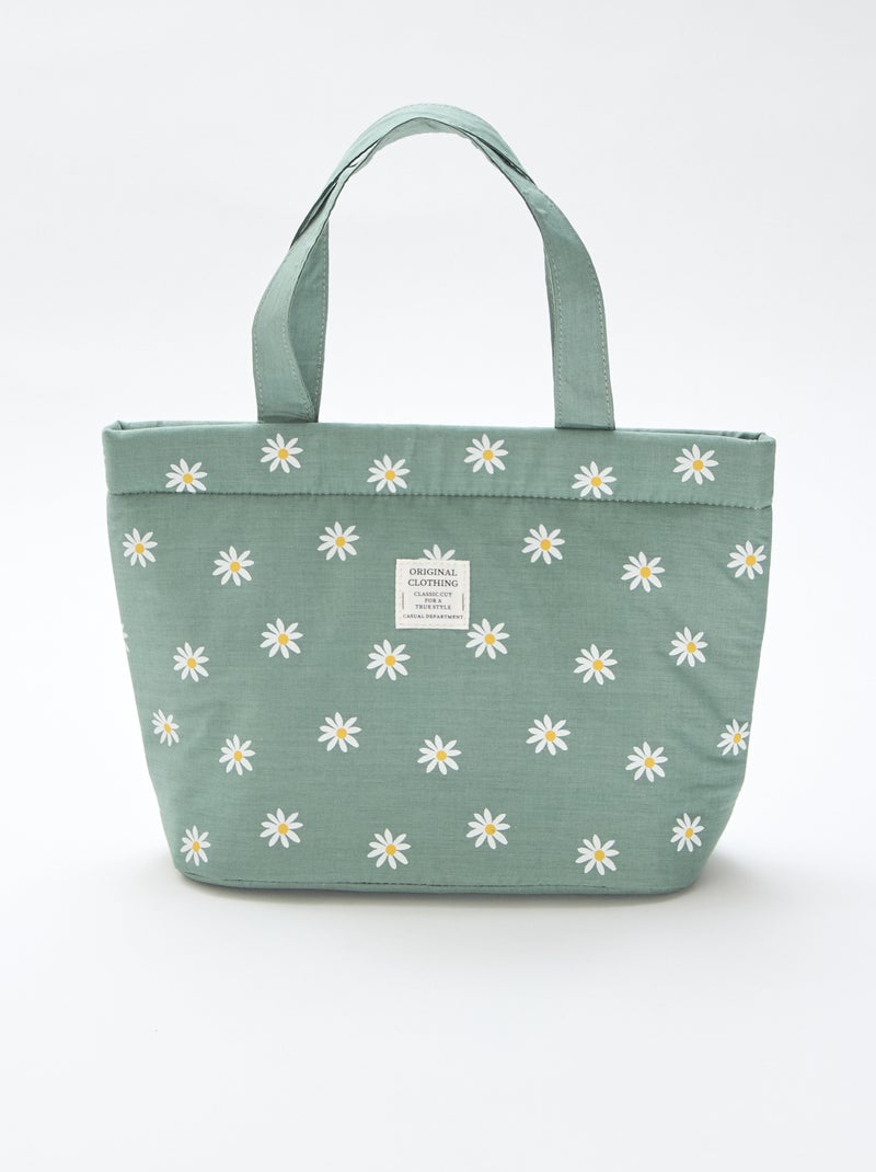 Bolso de tela acolchado Verde - Kiabi