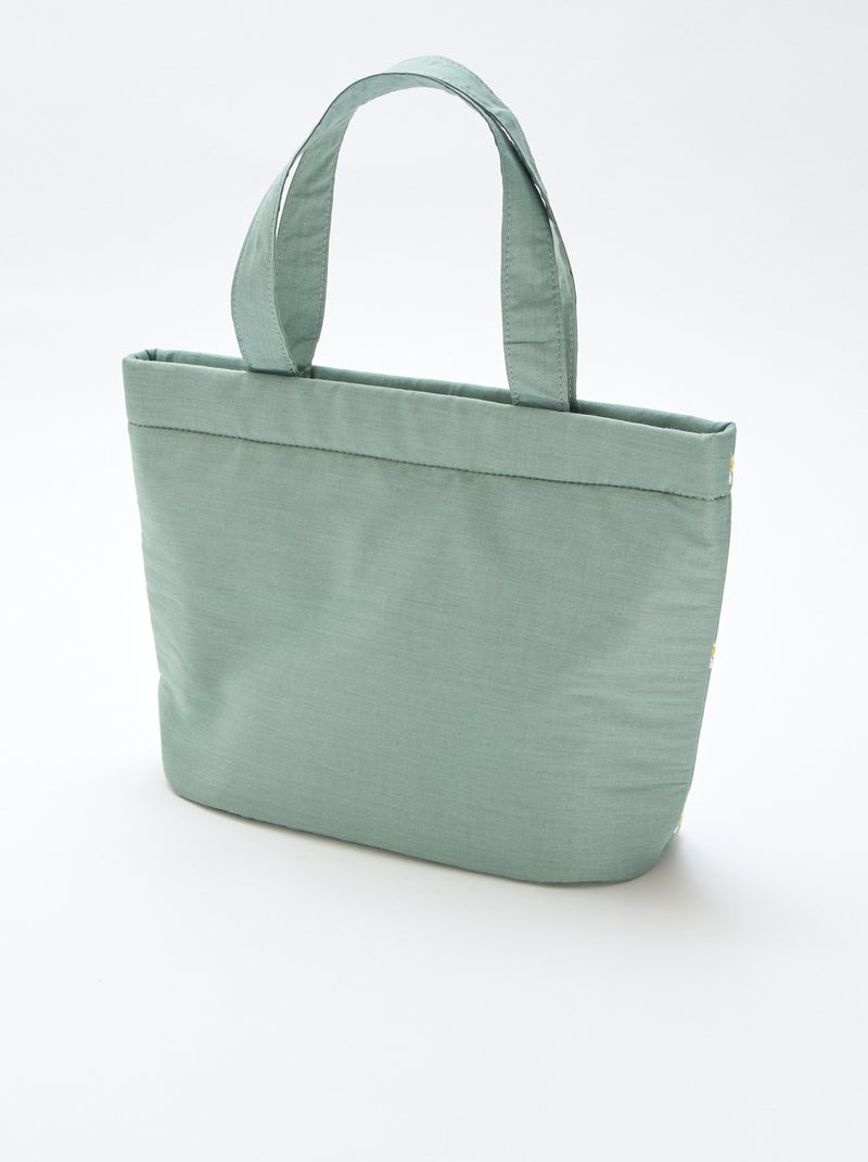 Bolso de tela acolchado Verde - Kiabi