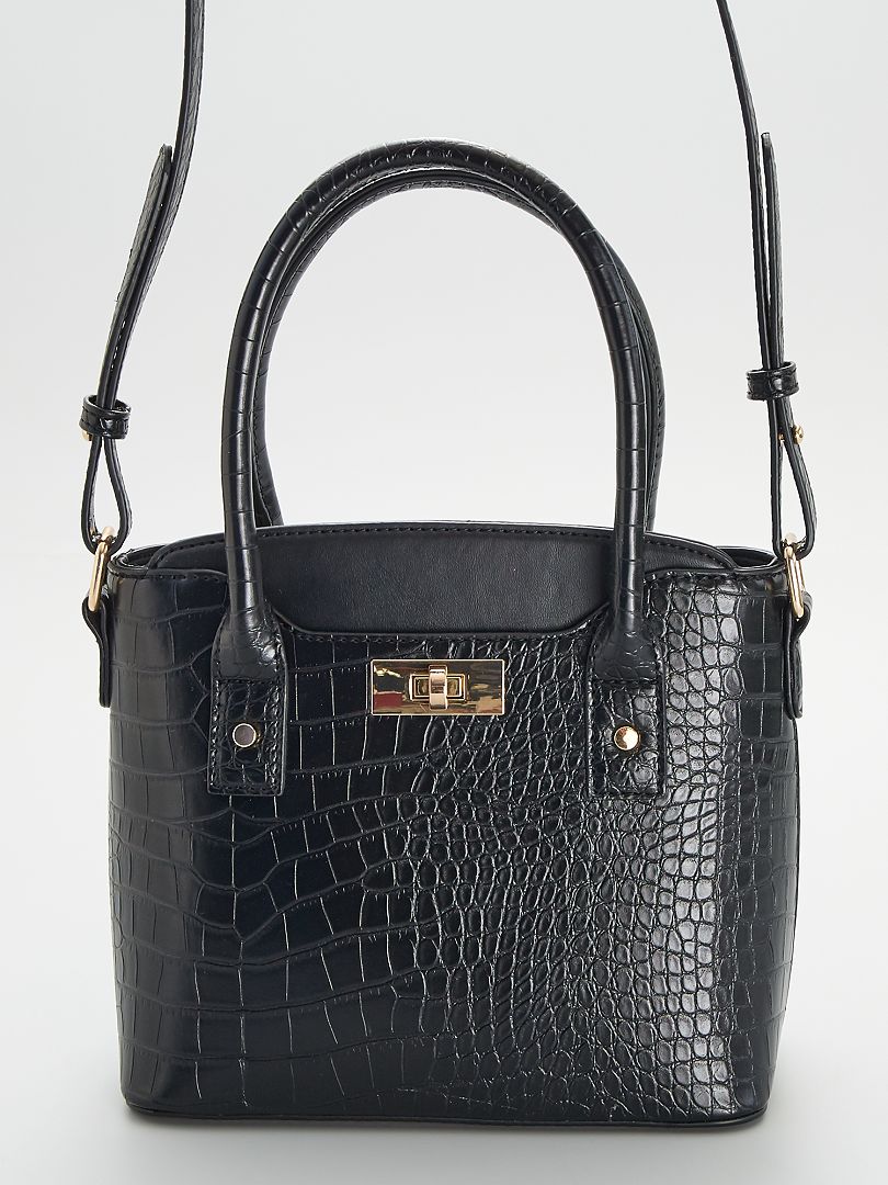 Bolso efecto cocodrilo negro Kiabi 14.00