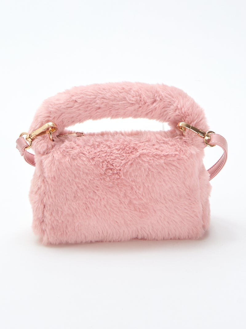 Bolso efecto pelo Rosa - Kiabi