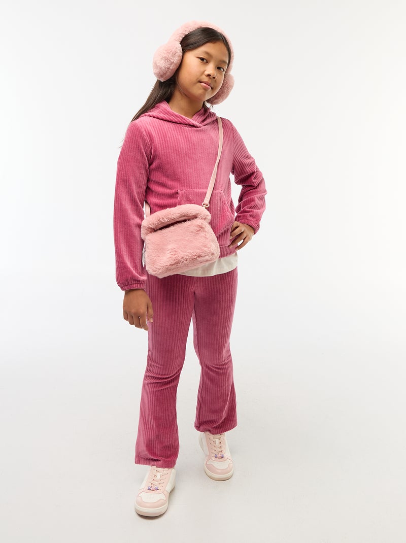 Bolso efecto pelo Rosa - Kiabi
