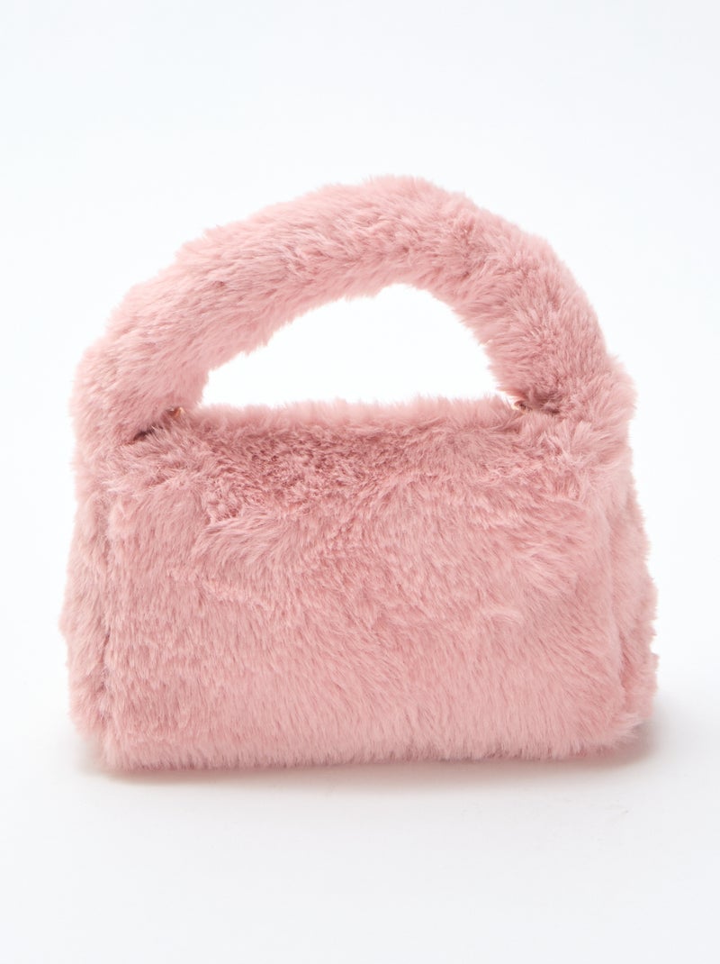 Bolso efecto pelo Rosa - Kiabi