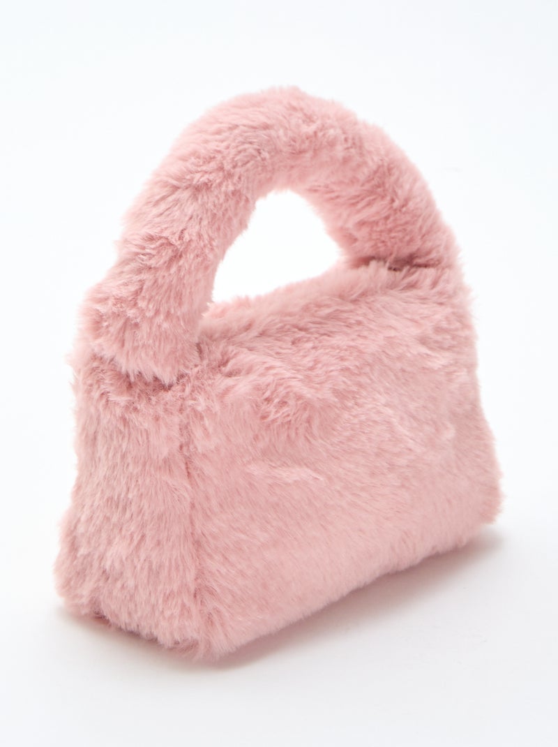 Bolso efecto pelo Rosa - Kiabi