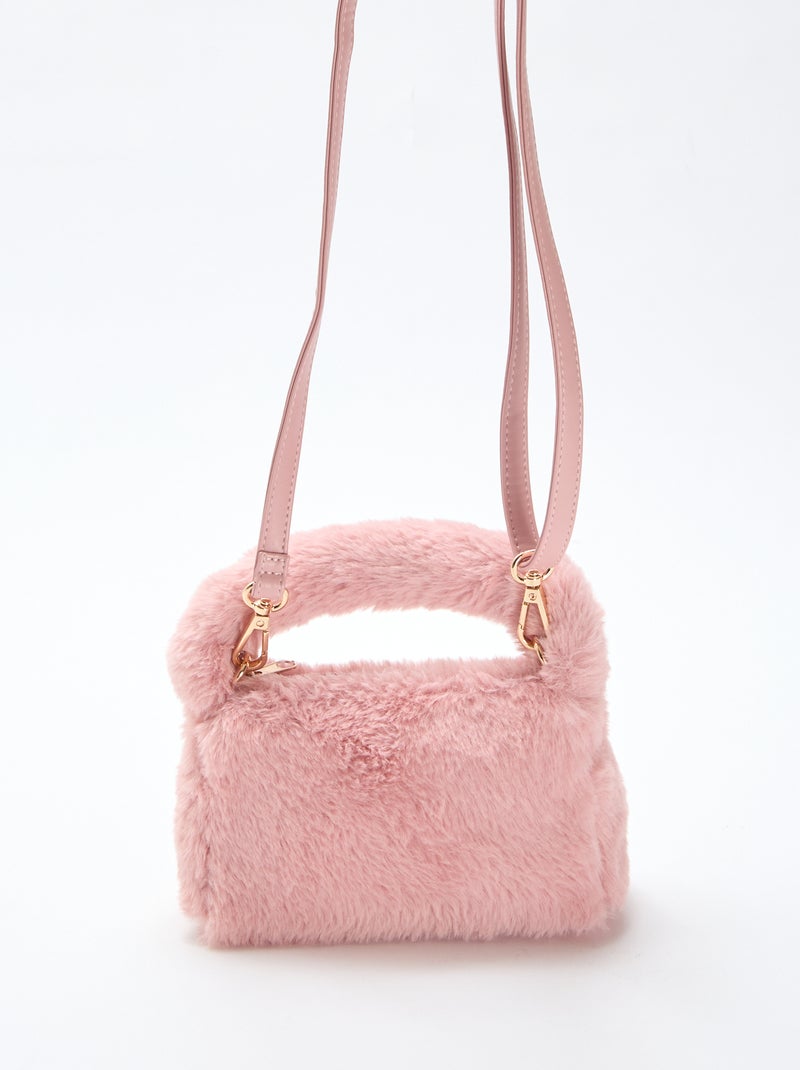 Bolso efecto pelo Rosa - Kiabi