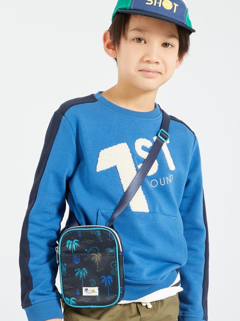 Bolso estampado 'palmeras' azul - Kiabi