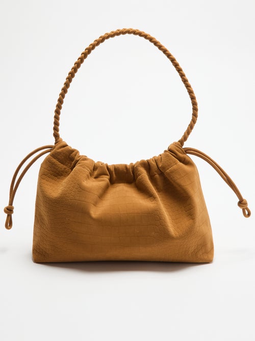 Bolso estilo saco de antelina - Kiabi