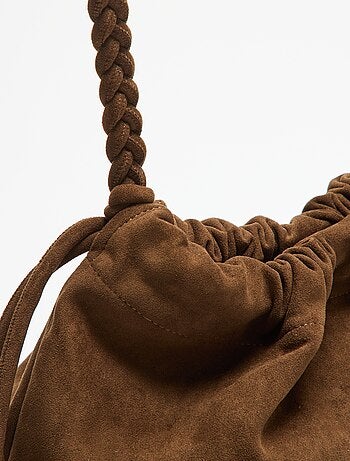 Bolso estilo saco de antelina