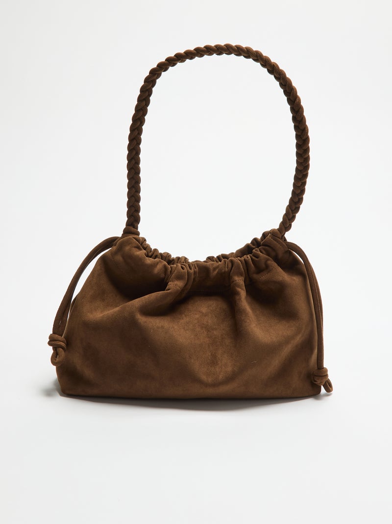 Bolso estilo saco de antelina Kaki - Kiabi