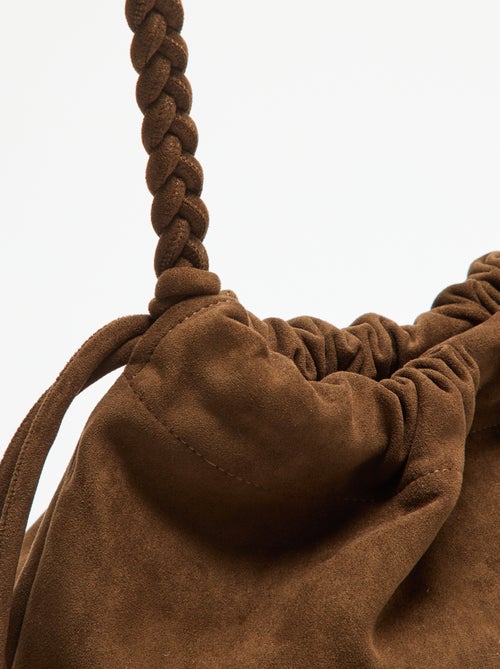 Bolso estilo saco de antelina - Kiabi