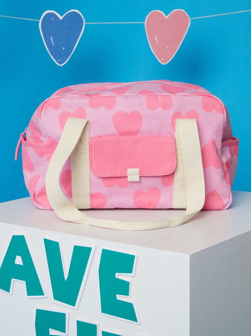 Bolso fin de semana estampado ROSA - Kiabi