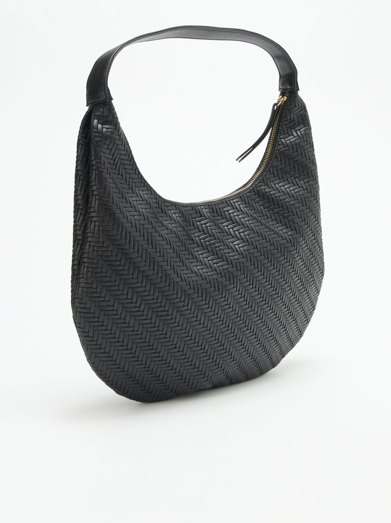 Bolso grande de imitación cuero Negro - Kiabi