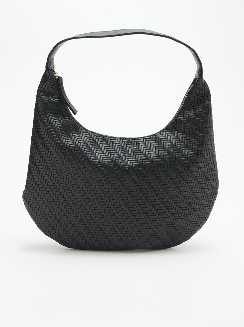 Bolso grande de imitación cuero Negro - Kiabi