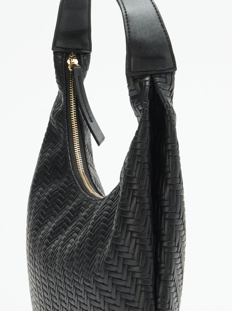 Bolso grande de imitación cuero Negro - Kiabi