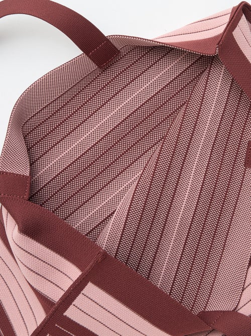 Bolso grande estilo cabás a rayas - Kiabi