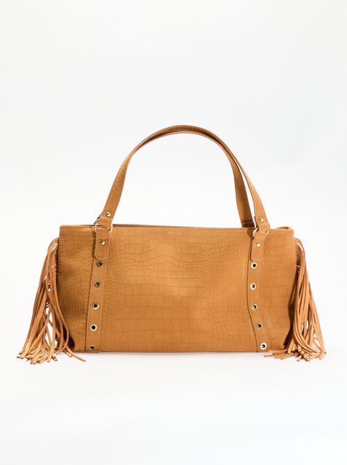 Bolso hobo con flecos - Kiabi