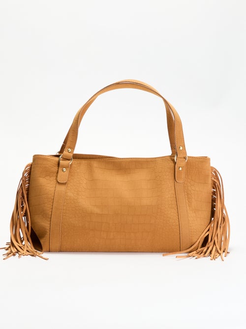 Bolso hobo con flecos - Kiabi