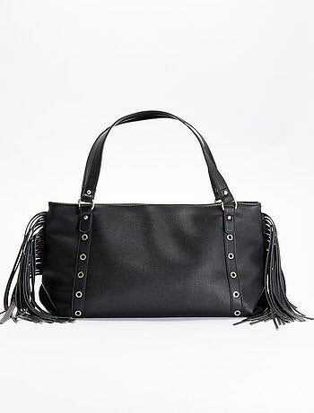 Bolso hobo con flecos de imitación