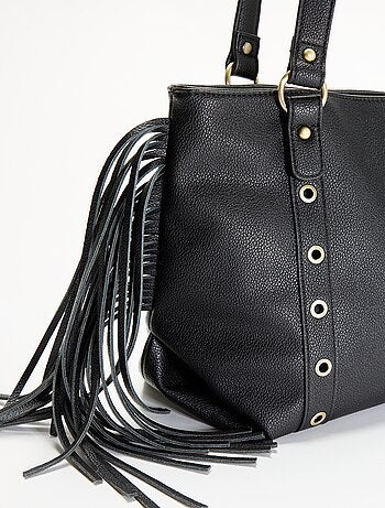 Bolso hobo con flecos de imitación