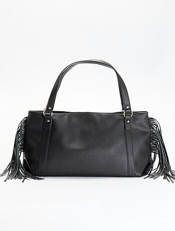 Bolso hobo con flecos de imitación