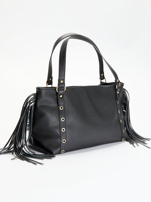 Bolso hobo con flecos de imitación - Kiabi