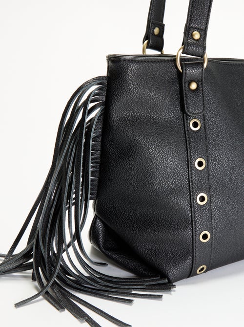 Bolso hobo con flecos de imitación - Kiabi