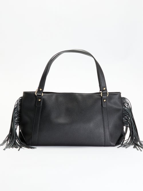 Bolso hobo con flecos de imitación - Kiabi