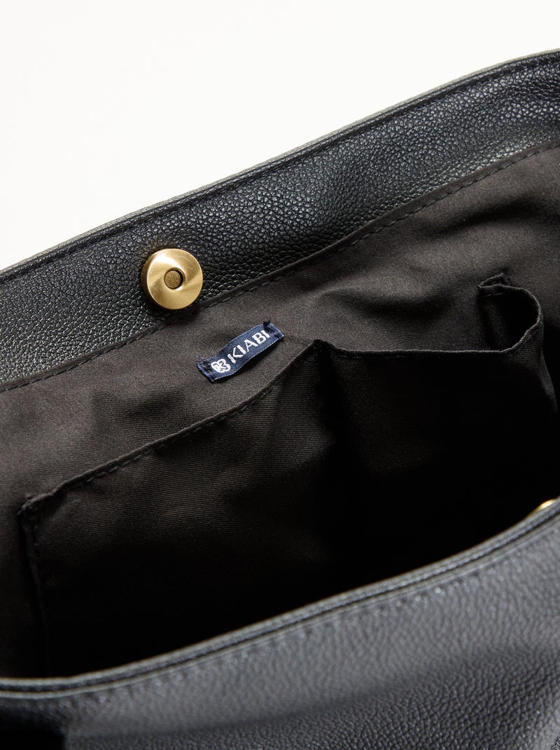 Bolso hobo con flecos de imitación Negro - Kiabi