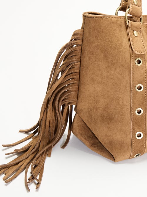 Bolso hobo con flecos - Kiabi