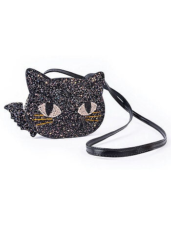 Bolso infantil gato negro con purpurina | Great Pretenders
