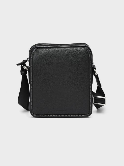 Bolso masculino de piel con solapa - AFIBEL - Kiabi