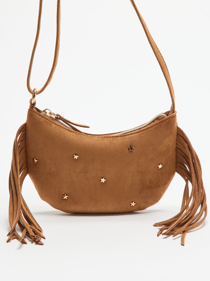 Bolso mini con flecos Beige - Kiabi