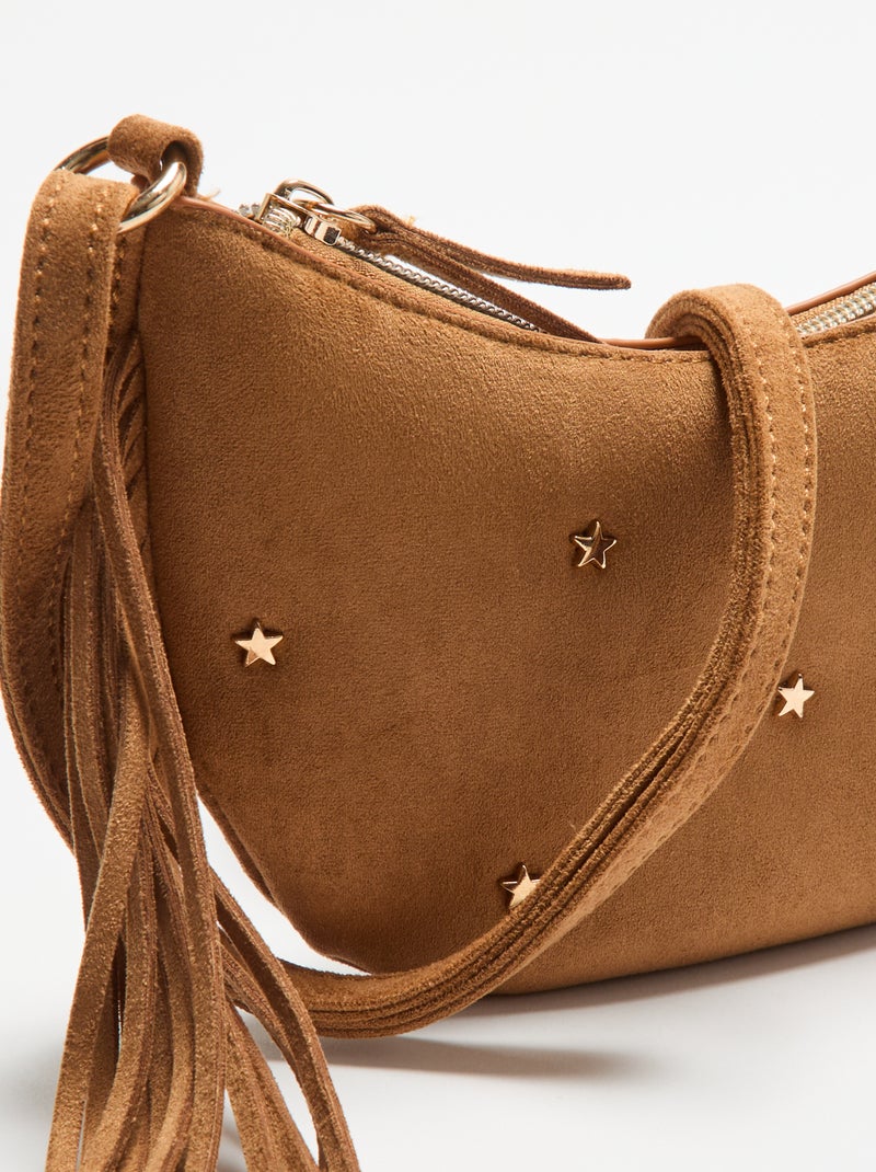 Bolso mini con flecos Beige - Kiabi