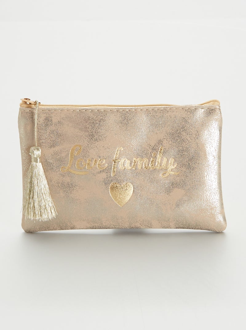 Bolso pequeño de terciopelo dorado BEIGE - Kiabi