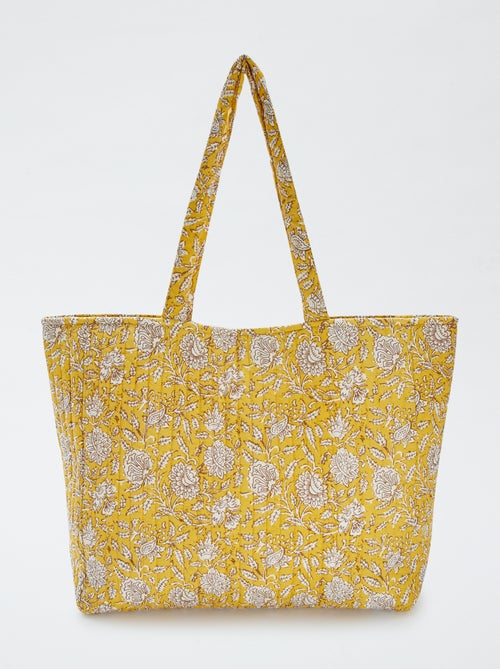 Bolso shopper acolchado estampado - Kiabi
