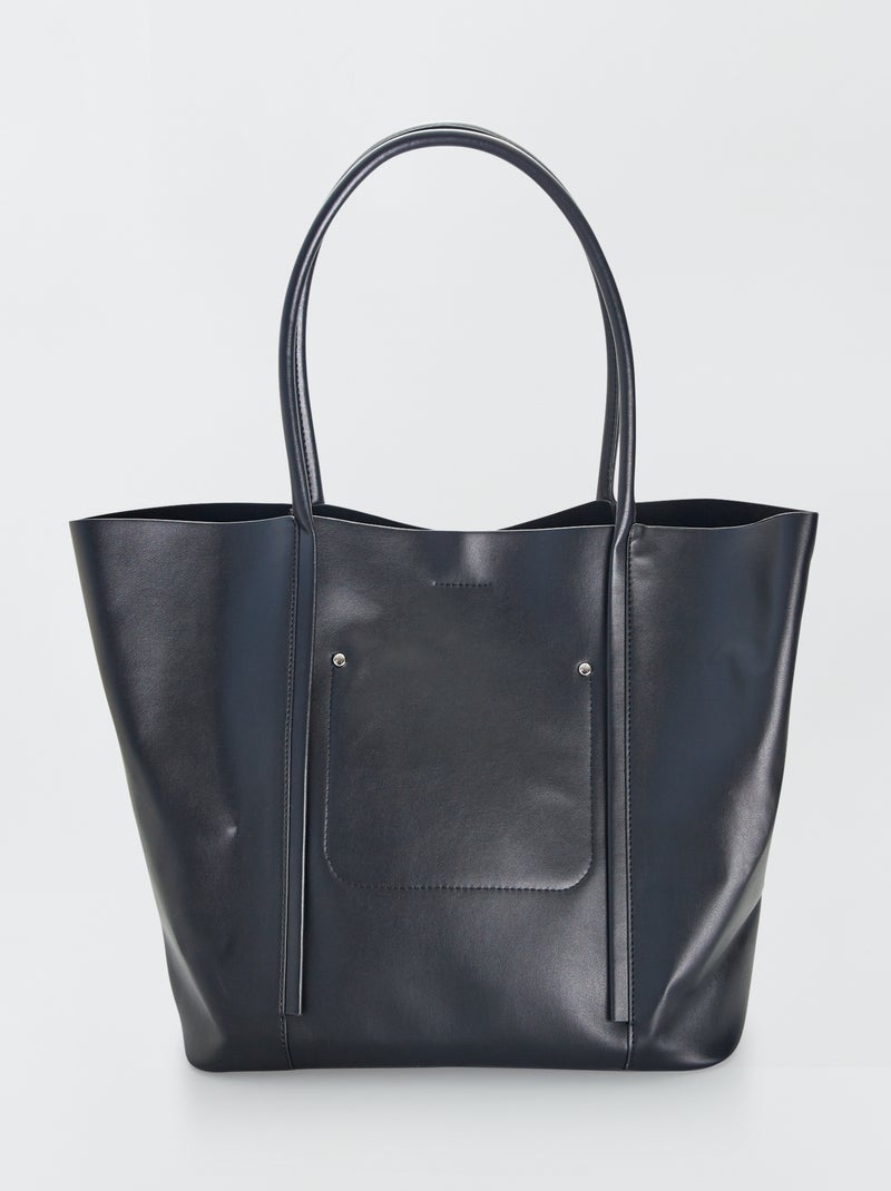 Bolso shopper con asas grandes NEGRO - Kiabi