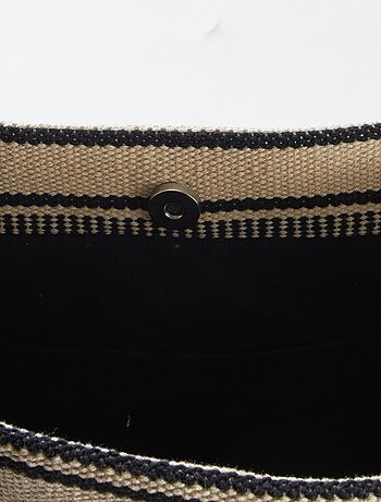 Bolso shopper con estampado de rayas