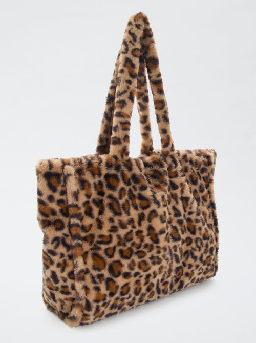 Bolso shopper de imitación de piel de leopardo - Kiabi