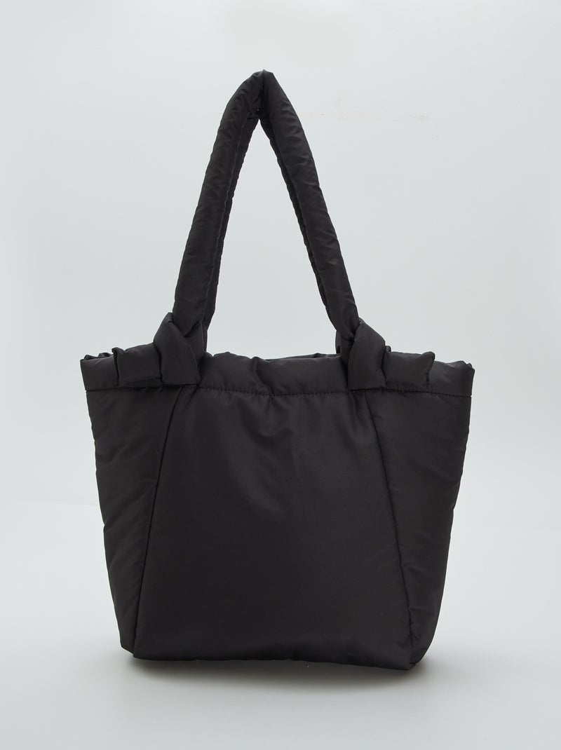 Bolso shopper de nailon NEGRO - Kiabi