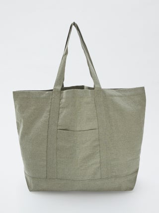 Bolso shopper de playa extragrande de algodón