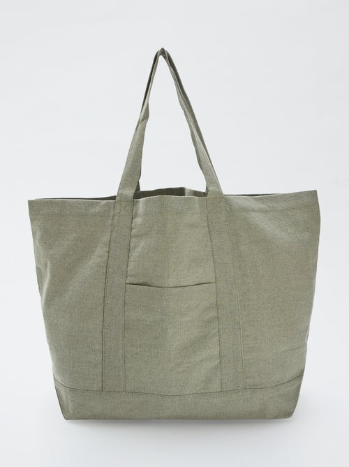 Bolso shopper de playa extragrande de algodón - Kiabi
