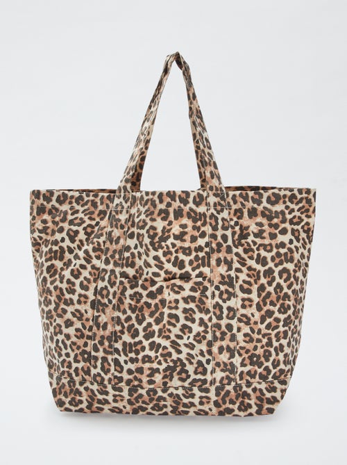 Bolso shopper de playa extragrande de algodón - Kiabi