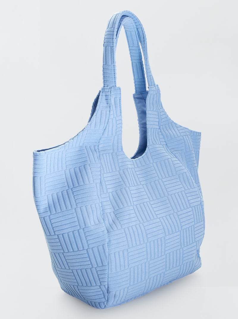 Bolso shopper de rizo AZUL - Kiabi